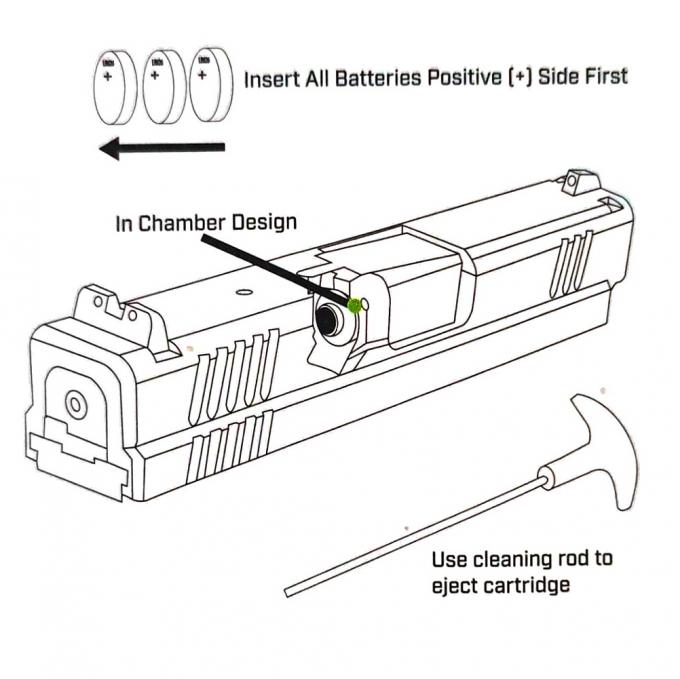 Cartucho de Treinamento de Laser de Fogo Seco 20 Gauge Revestido de Ouro Bala 20GA com Laser Vermelho ou IR para armas de fogo e prática de precisão de caça 3