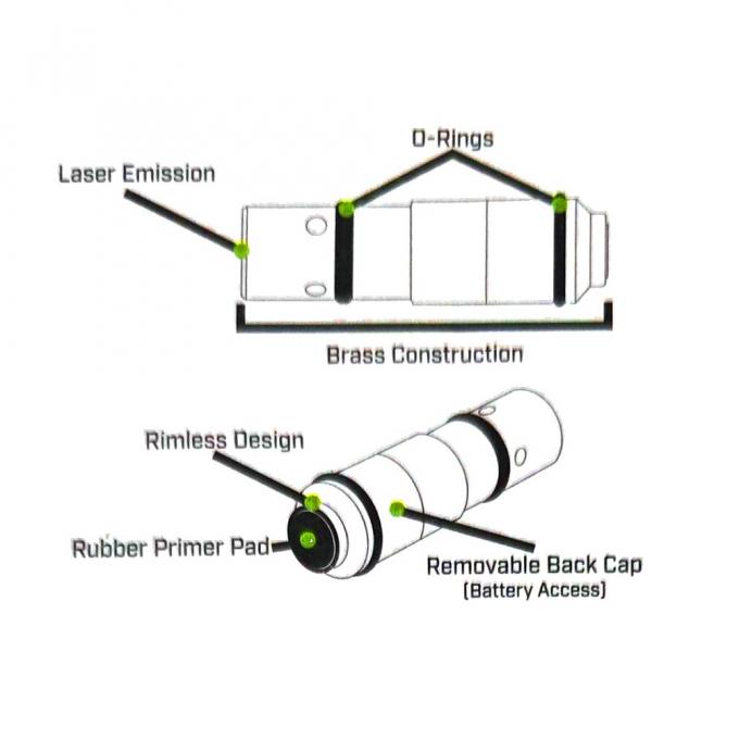 Cartucho de Treinamento de Laser de Fogo Seco 20 Gauge Revestido de Ouro Bala 20GA com Laser Vermelho ou IR para armas de fogo e prática de precisão de caça 2