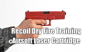 Cartucho laser de focinho de vibração para treinamento de fogo seco de recuo para pistola de airsoft