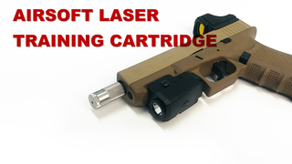 Cartucho de treinamento a laser vermelho/IR para pistola de airsoft, focinho ativado por vibração montado