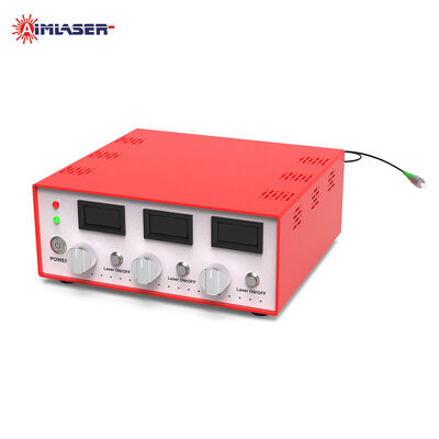 Módulo de Diodo Laser acoplado a Fibra RGB 450nm 520nm 638nm 20mW Poder ajustável com modulação analógica TTL e controle de computador