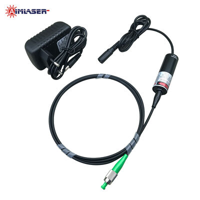 Módulo de Diodo Laser de Fibra Acoplada Monomodo de 638nm e 30mW com Núcleo de Fibra de 4µm, Conector FC/PC, Driver e Adaptador de Energia